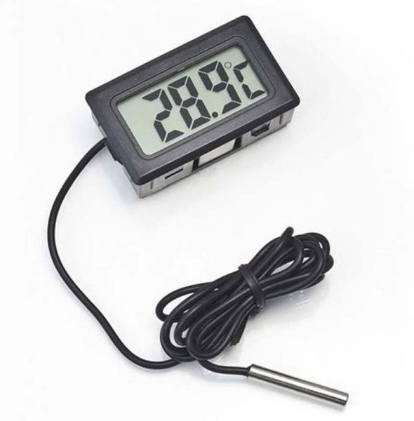 Compact LCD Digital Thermometer With External Remote Sensor